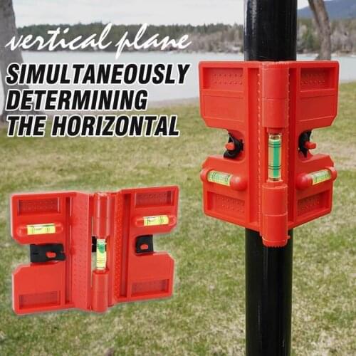 Adjustable Spirit Level Magnetic Folding Post Level Tool Folds for Storage Cross Check Bubble Level