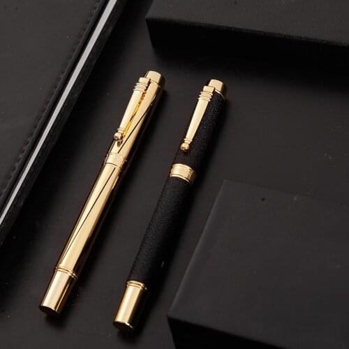 Luxury black plating Ballpoint pen Metal Ball Pens For school Vulpen Stationery plume Penna stilografica Vulpen boligrafo 3732