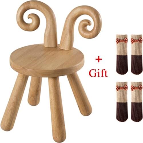 100% Solid Wooden Children Chair Stool Gift Baby Kid Nordic Cartoon Cute Animal Learning Gaming Table Ottoman Furniture Pouf Set