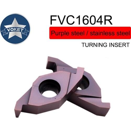 VOKET Turning toolholder SVQCR insert FVC1604R for grooving of shallow cylindrical end face of small diameter parts of CNC lathe