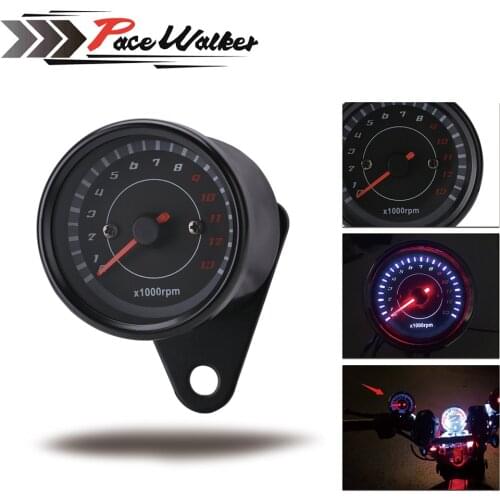 Universal 12V Motorcycle tachometer Tacho Gauge speedometer with LED Backlight night light motor bike Moto Instrument Accessorie