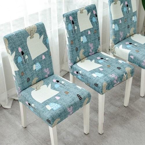 Nordic Cartoon Home Simple Universal Seat Cover Stretch Spandex Hotel Restaurant Wedding Party Meeting Chair Cover