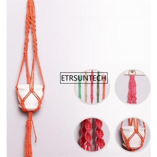 100PCS Vintage Plant Hanger Hook Flower Plant Hanging Basket Pot Holder Polyester Rope Garden Pot Decoration
