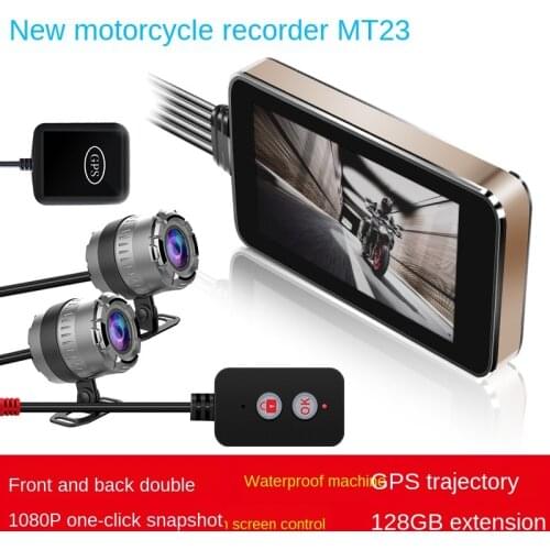 The New Motorcycle Electric Car Driving Recorder before and after Dual-Lens Double 1080P GPSwifi HD Waterproof