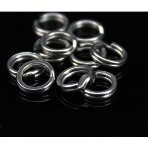 WALK FISH 50PCS/Lot Stainless Steel Split Rings Lures Rings Connector Fishing ring No Rust In Saltwater Fishing Accessories