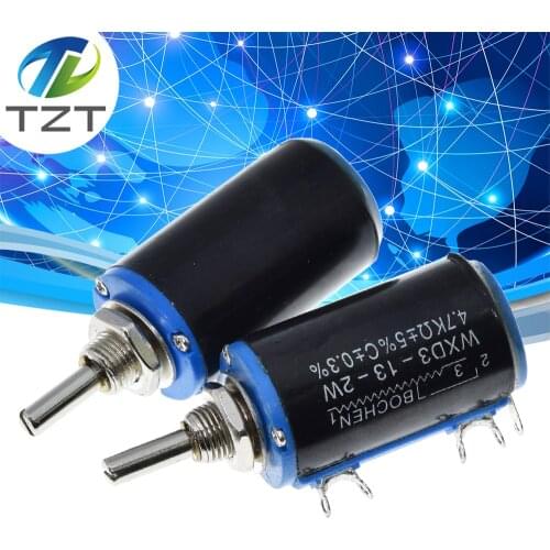 TZT WXD3-13-2W 100 200 220 470 680 R Ohm 1K 2.2K 3.3K 4.7K 5.6K 6.8K 10K 22K 33K 47K 100K Ohm Wirewound Potentiometer
