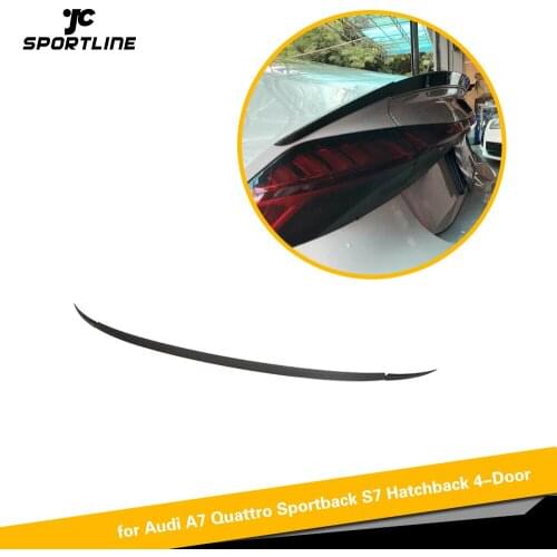 Carbon Fiber Rear Trunk Spoiler Boot Lip Wing for Audi A7 S7 Sline 2019 2020