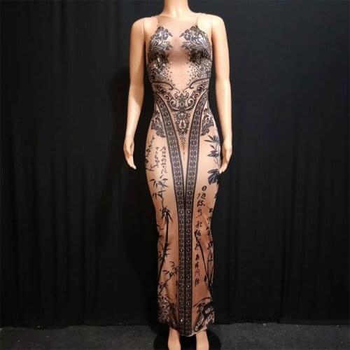 Female DJ Costumes Bright Crystals Singer Dancer Nightclub Bar DS Costume jazz dance Party Performance Outfit Dresses DJ1004