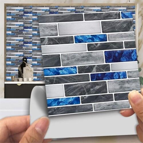 10pcs Sequin Wall Sticker Imitation Brick Bedroom Decoration Waterproof Self Adhesive Wallpaper For Living Room Kitchen Backdrop