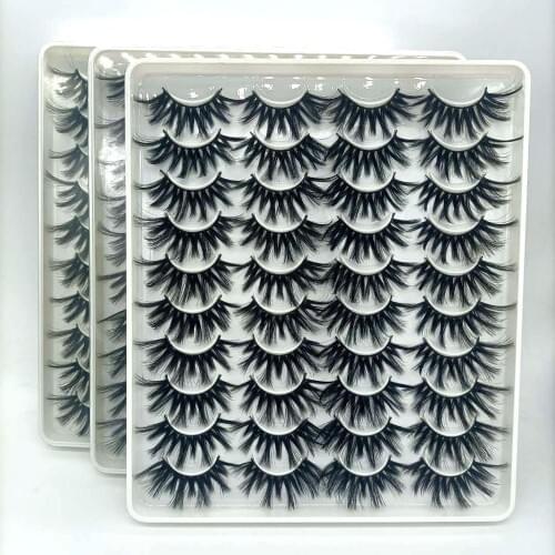 20Pairs Vegan Lashes Wholesale Hotsale 25mm Faux Mink Eyelashes Synthetic False Lashes Dramatic Silk Eyelashes Wholesale Lashes