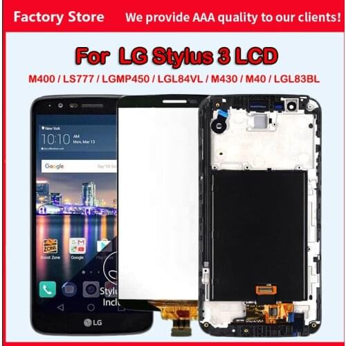 5.7'' AAA Quality LCD For LG Stylus 3 Stylo3 K10 Pro LGMP450 LS777 M400DK M430 M40 LGL83BL LGL84VL With Frame Display IPS Screen