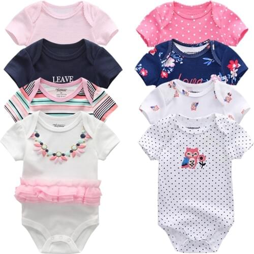 8PCS/Lot Unisex Girls Baby Clothing Bodysuits Baby Girl Clothes Unicor Baby Boy Clothes Girl Dressn Cotton Roupas de bebe