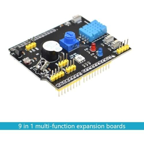 9 in 1 Multi-function Expansion Board DHT11 Temperature and Humidity LM35 Temperature Buzzer for Arduino