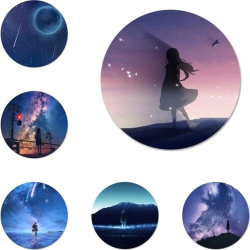 58mm starry day anime Badge Brooch Pin Accessories For Clothes Backpack Decoration gift