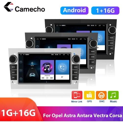Camecho 1+16G 7 Inch Android 10 2DIN Car Radio GPS Navigation Multimedia For Opel Astra Antara Vectra Corsa Zafira Stereo DSP