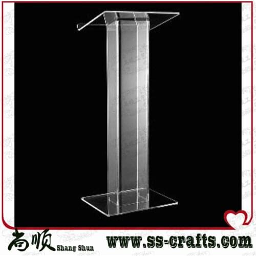 Free Shipping Excellent quality best selling cheap knockdown acrylic lectern plexiglass