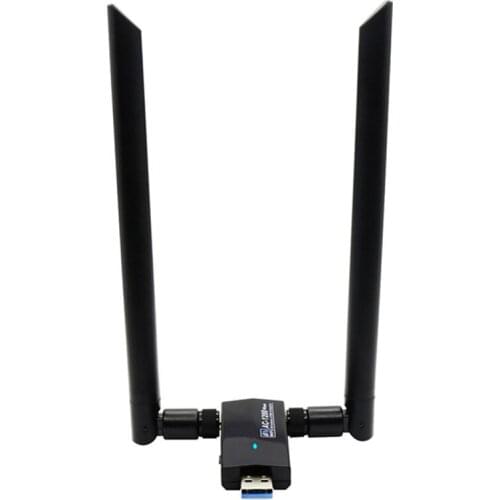 1200Mbps Wireless USB Network Card USB3.0 Dual Band 2.4G&5.8G Wifi Receiver Wireless-AC Adapter for Windows/MAC PC Antennas