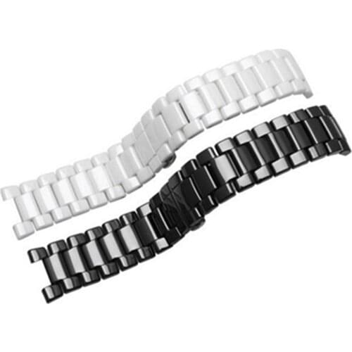 Watchbands 20*11mm 18*10mm Black White High Quality Ceramic Watch Band Strap Bracelets For Mens Women Lady CK/GCWatches Replace