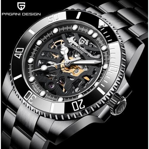 PAGANI DESIGN New Sapphire Glass Men Watch Stainless Steel Waterproof Mechanical Watch Luxury Automatic Watch Relogio Masculino