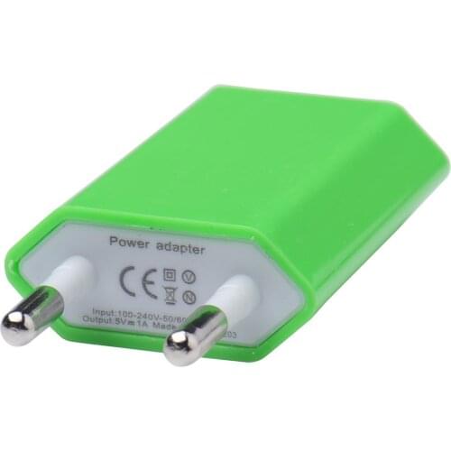 EU Plug Colorful Charging Head Explosion-proof Charger Head for iPod iPhone Samsung Sony Digital Devices