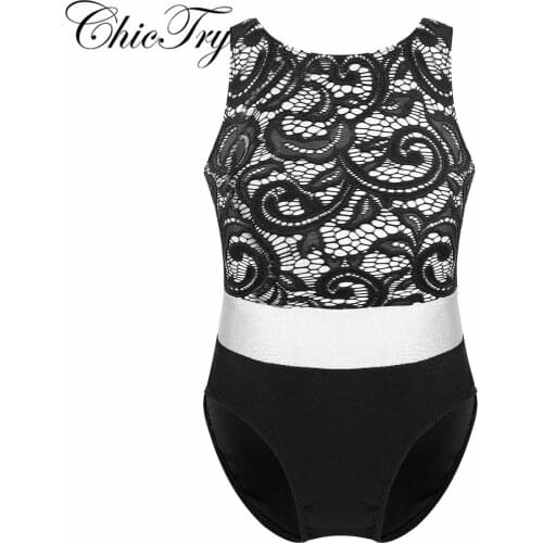 Kids Girls Ballet Dress Floral Lace Ballet Dance Gymnastics Leotard Tutu Dress For Girls Ballet Dancewear Stage Performance