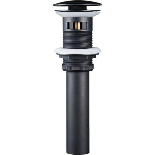 Drains Bathroom Parts Brass Black Lavatory Vessel Vanity Sink Pop Up Drain Stopper With Overflow Faucet Accessories HJ-0