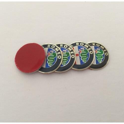 10pcs 14mm ALFA ROMEO Car Remote Key Fob Emblem Badge Radio button Sticker Replacement for Mito 147 156 159 166 Giulietta Spider
