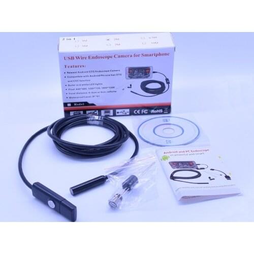 2 In 1 usb endoscope camera 1600x1080P For computer and mobile dual purpose 5m