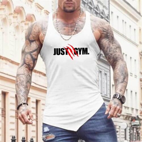 Brand Just Gyms Clothing Mens Sleeveless Vest Cotton Canotta Bodybuilding Stringer Tank Top Male Slim Fit Fitness Shirt