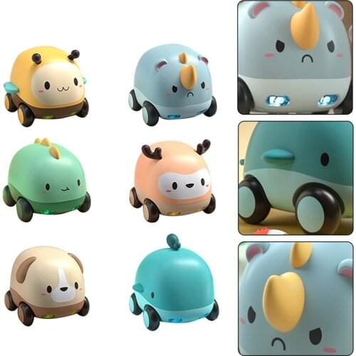 Friction Powered Cars Toys Pull Back Vehicles Baby Toy Cars with Lights and Music Great Educational Toy for Toddlers