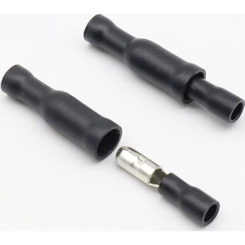 Hot 50 X Black Male Female Bullet Connector Crimp Terminals Wiring