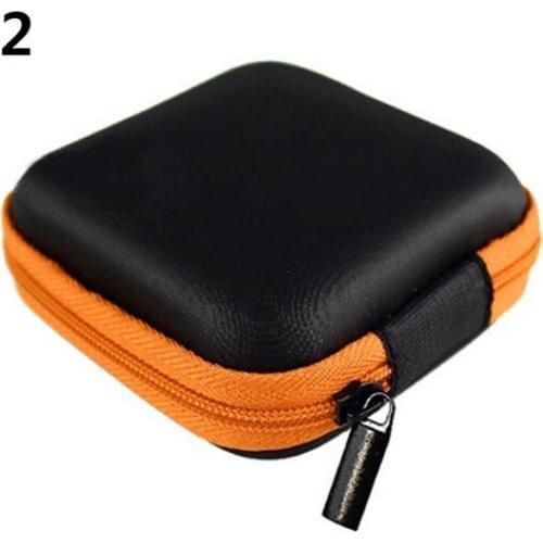 Square Pocket Hard Case Storage Bag for Headphone Earphone Earbuds TF SD Card Earphones Accessories