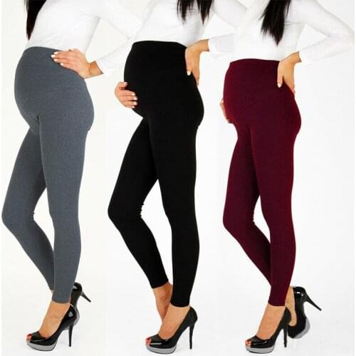 Pregnant Womens Comfortable Feel High Waist Leggings Warm Maternity Stretchy Slim Skinny Leggings Pregnancy Pants