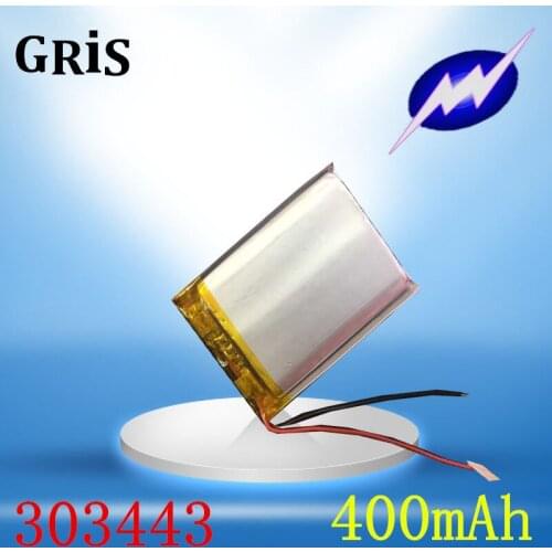 New Hot A 3.7V lithium battery 303443 033443 400mah GPS MP3 MP4 navigator card audio Rechargeable Li-ion Cell