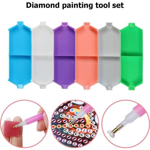 Diamond Painting Bead Sorting Trays Stackable PP Plastic Rhinestone Plate Storage Container for DIY Art Craft