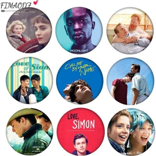 FIMAODZ Call Me by Your Name Pin Brooch for Men Women Movie Badges Gay Pride Fashion Accessories