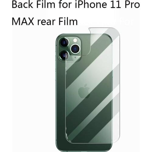 Back 9H full cover soft Tempered Glass For iPhone 11 Pro MAX Rear Decorative Screen Protector Protective Film screen protector
