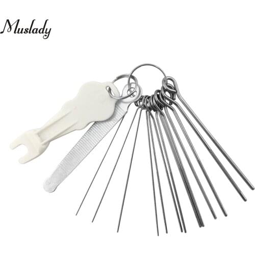 13 Sizes Guitar Nut Files with Bridge Pin Puller Remover Guitar Maintenance Repair Tool Kit for Electric Acoustric Guitar Parts