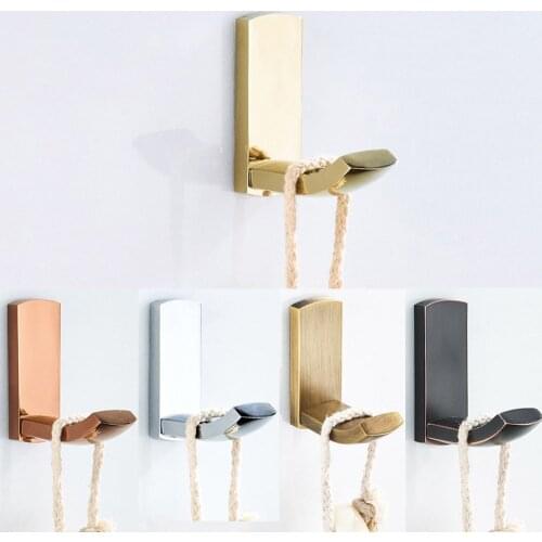 Bathroom Towel Wall Hooks Black Oil Kitchen Gold Robe Hook Brass Strong Suction Key Hat Bag Hanger Holder Clothes Hook 5 colors