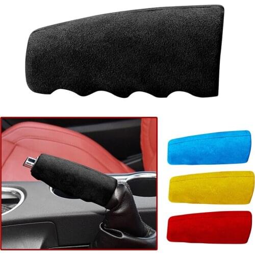 New 1 Pc Suede Left and Right Driving Car Handbrake Anti-slip Protection Sleeve Replacement Parts for Ford Mustang 2015-2017