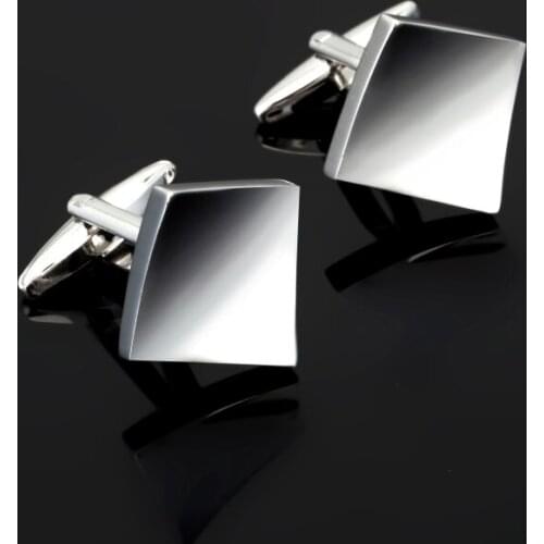 Newest square Simple DesignCufflink jewelry 316L stainless steel fashion mens cufflinks shape business cuff links Jewelry