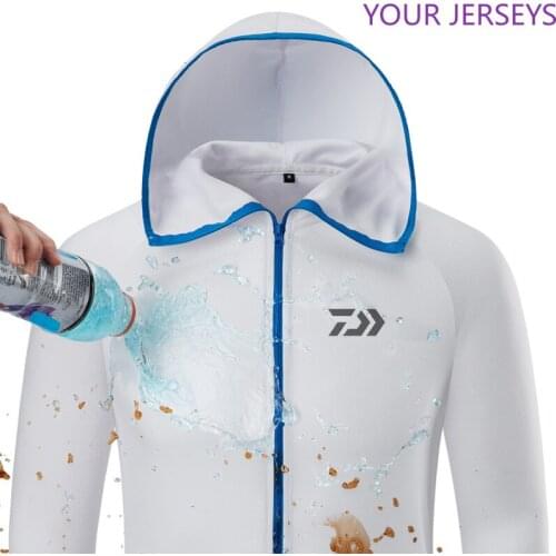 DAIWA Fishing Clothes Tech Hydrophobic Clothing Brand Listing Casual Kleding Outdoor Camping Hooded Jackets Ice Silk Waterproof
