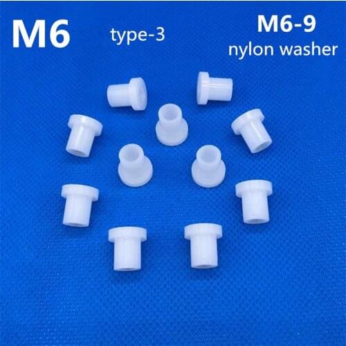 Screw gasket M6 plastic nylon washer grooved Transistors insulation pad the step plastic fastener screw washer spacer bolt