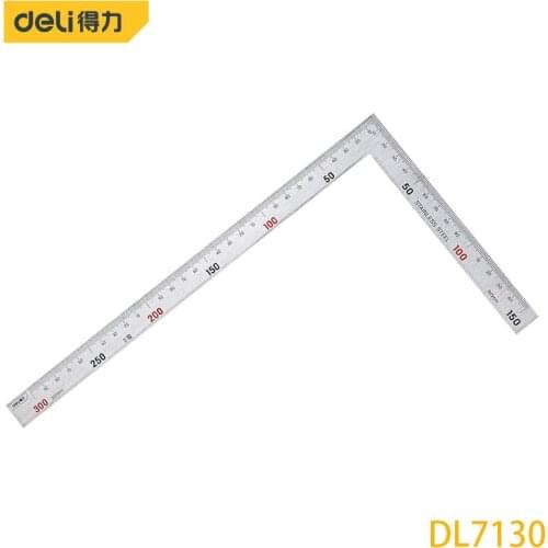 Deli DL7130 Square Steel Ruler Specification:150x300mm Stainless Steel Material Measuring Tool Used By Woodworkers, Electricians