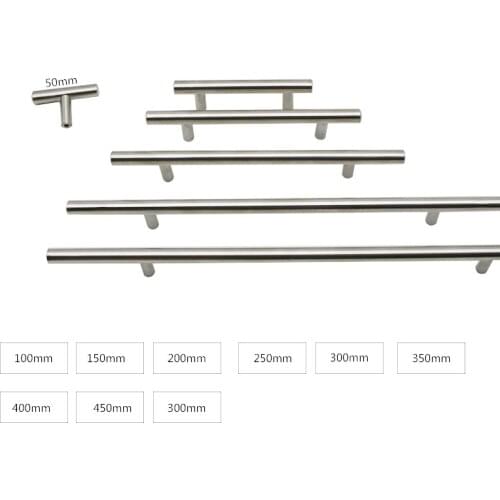 50mm-500mm Stainless Steel Kitchen Door Cabinet T Bar Handle Pull Knob cabinet knobs furniture handle cupboard drawer handle