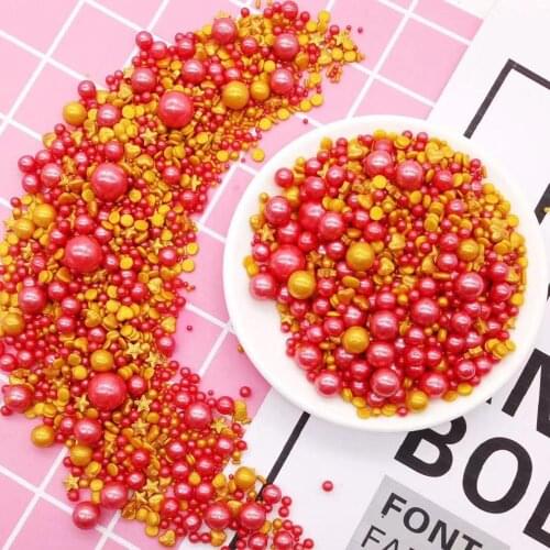 Edible Pearl Candy Beads Baking Cake Decoration Colorful Sugar Beads Cup Cake Ice Cream Decoration