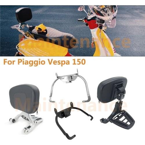 Motorcycle Backrest Multi-Purpose Driver Passenger Backrest with Folding Luggage Rack For Piaggio Vespa GTS 150