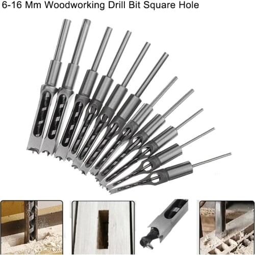 6-16 Mm Woodworking Drill Bit Square Hole Chisel Mortise Chisel Hole Opener Woodworking Mortise Chisel Square Hole Drill Tool