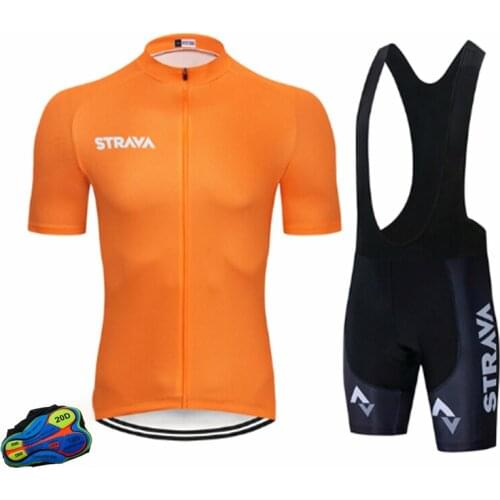 STRAVA Cycling Jersey 2021 Pro Team Summer Quick Dry Bicycle Clothing, Maillot Ropa Ciclismo MTB Cycling Clothing Mens Suit