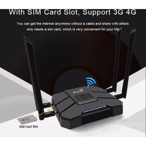 Router lte10/100/1000mbps 11ac 4g sim card router gigabit wi-fi repeater 2.4g 5g support vpn pptp and l2tp long range wifi mesh